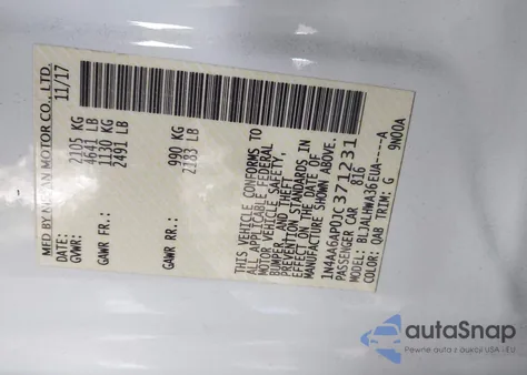 2018 Nissan Maxima 3.5 Platinum from USA, damaged, VIN 1N4AA6AP0JC371231